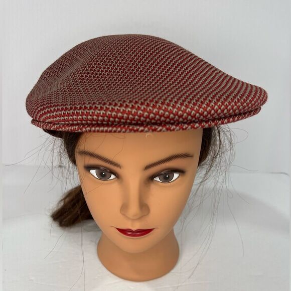 Dockers News Boy Red/Tan Textile Mesh Breathable Hat Size Large - Picture 2 of 8
